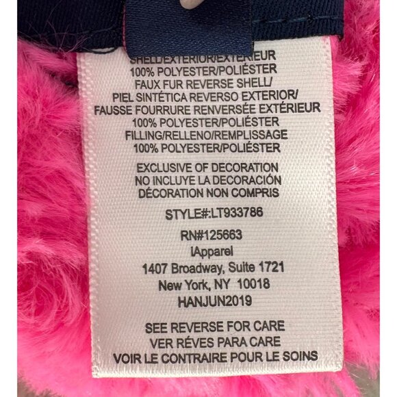 Limited too Girls Reversible Puffer Jacket With Hood & Pink Fuzzy Lining Size8 - Picture 7 of 8